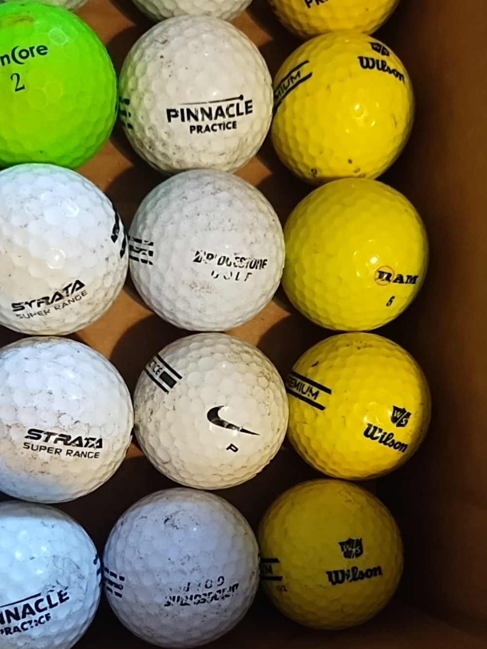 Mixed Practice Golf Balls - Yellow, White, Green - Picture 6 of 7
